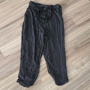 American Eagle Outfitters Black and White Striped Pants